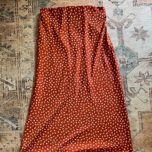 Elodie Burnt Orange Floral Midi Skirt